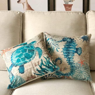 Coastal Throw Pillow